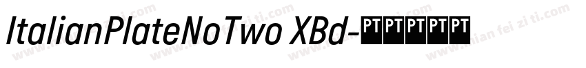 ItalianPlateNoTwo XBd字体转换
